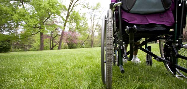 recreational therapy participant in a wheelchair